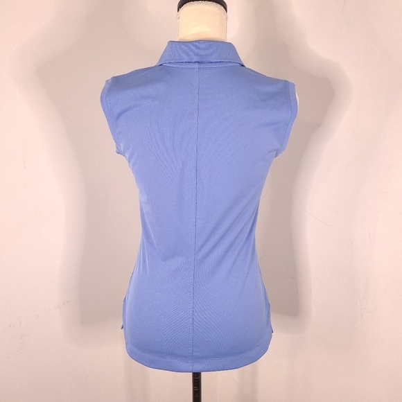 Nike Golf Tour Performance Dri-Fit Powder Blue Sleeveless Polo Woman's Small - Picture 2 of 9